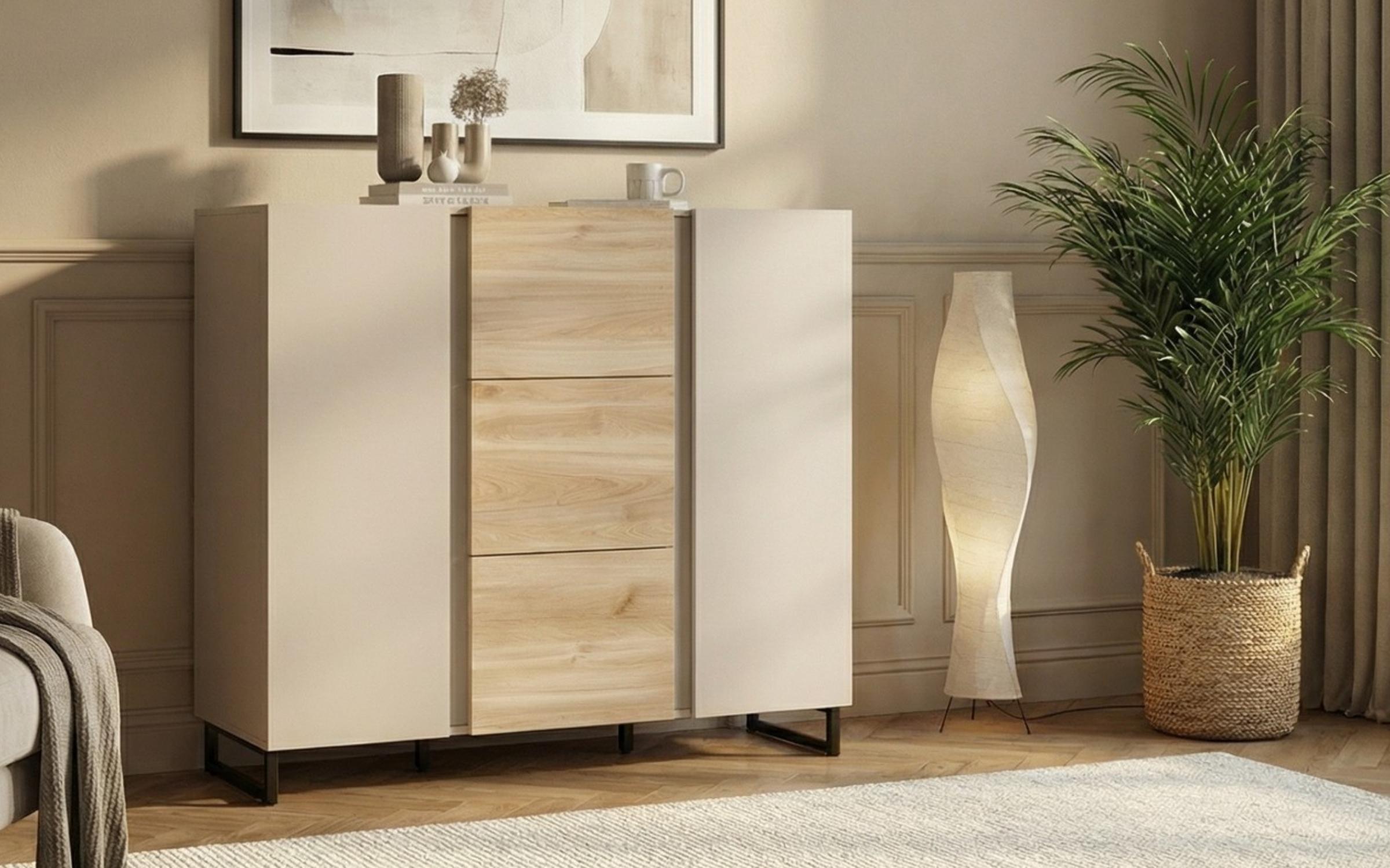 Comoda Araya B, casmir + stejar Castello honey  1